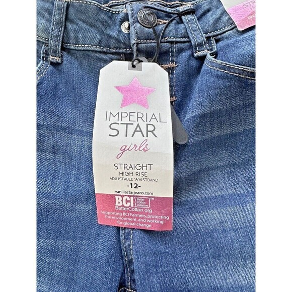 Imperial Star Big Girls straight high rise soft stretch adjustable waistband 12 - Picture 2 of 6